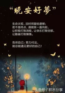 ​经典晚安心语哲理的句子 最简短的晚安心语