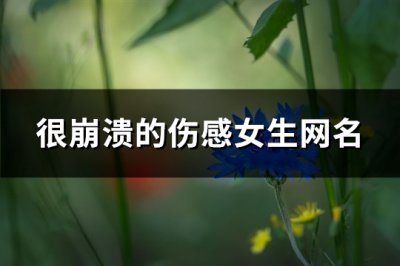 ​很崩溃的伤感女生网名(优选418个)