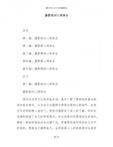 ​对摄影的感悟总结 学习摄影的心得 速度 求500字