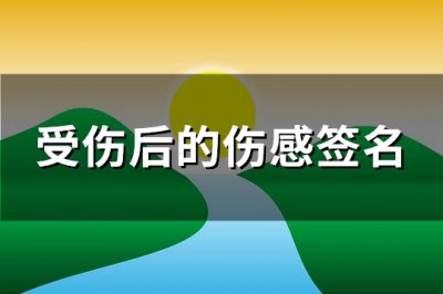 ​受伤后的伤感签名(174句)