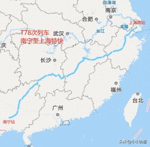 ​南宁至上海特快，途经井冈山，T78次列车耗时23小时4分钟