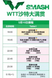 ​央视直播：5月10日CCTV5与CCTV5+节目表！直播乒乓球、中超时间