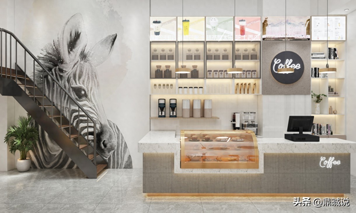 甜美温馨甜品店铺装修设计效果图 明快色调充满活力