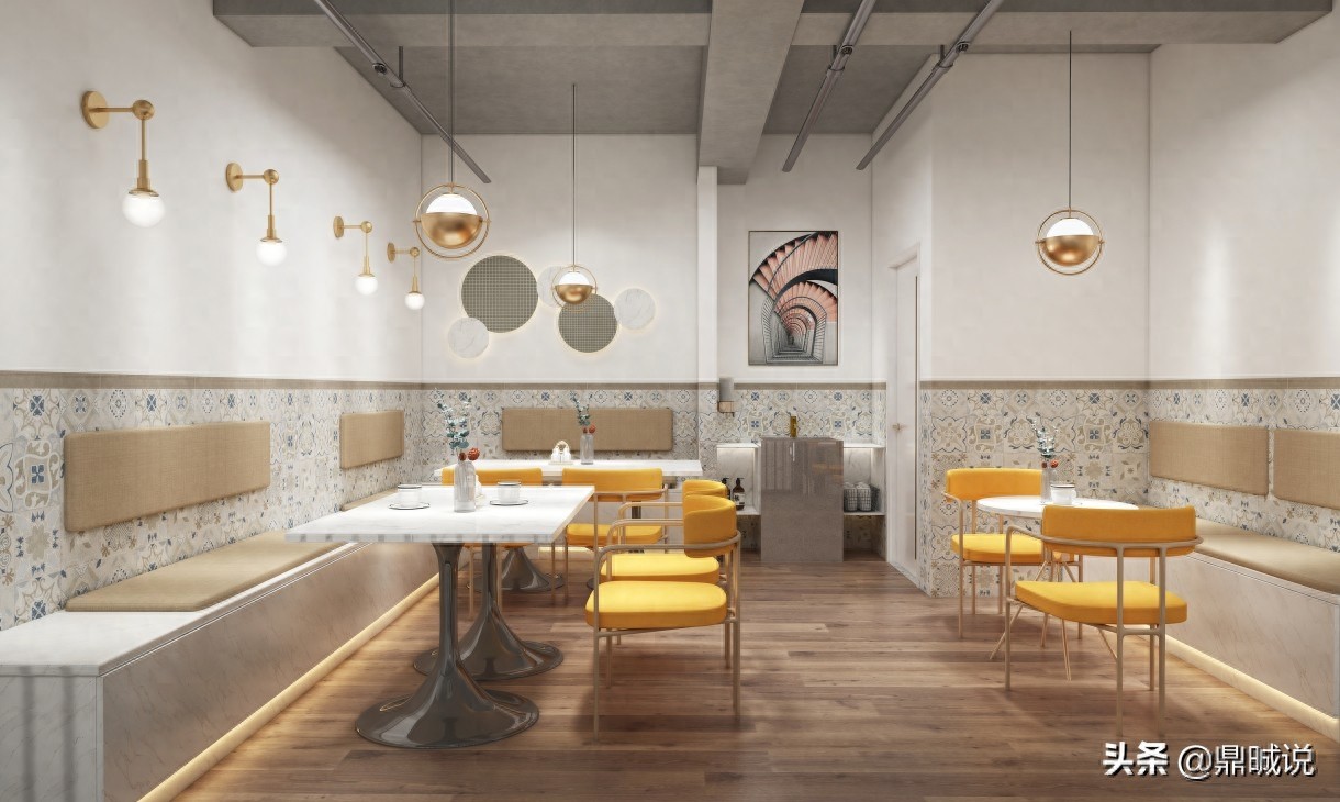 甜美温馨甜品店铺装修设计效果图 明快色调充满活力