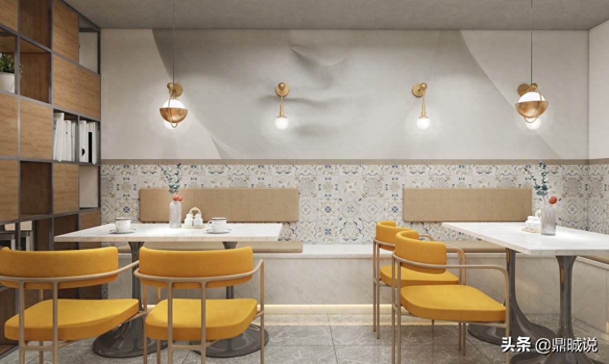 甜美温馨甜品店铺装修设计效果图 明快色调充满活力